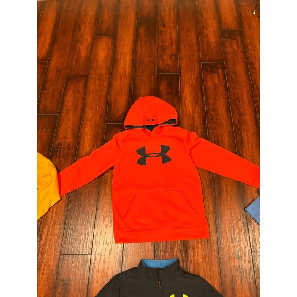 Kids Athletic Hoodie Bundle Under Armour Jordan Nike 3 Brand Size M 10-12 6pc